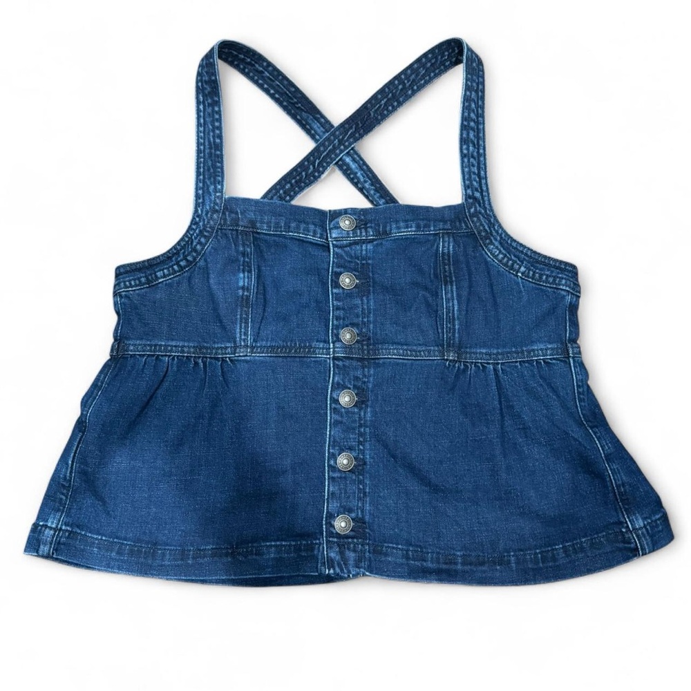 American Eagle Outfitters Light Blue Denim Top